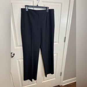 Lafayette 148  Black “menswear” wool blend wide leg Trousers 12